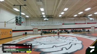 125-130 lbs Semifinal - Cannon Boren, Thermopolis Wrestling Club vs Logan Tjepkes, Team Braves Wrestling Club