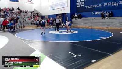 133 lbs Round 3 - Kaius Corrow, Simley vs Grayson Harkess, Minnetonka