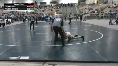 A 144 lbs Semifinal - Lukas Pratt, Pigeon Forge High School vs Ayden Jenkins, Soddy Daisy High School
