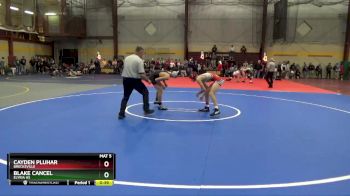 120 lbs Cons. Round 2 - Cayden Pluhar, Brecksville vs Blake Cancel, Elyria HS