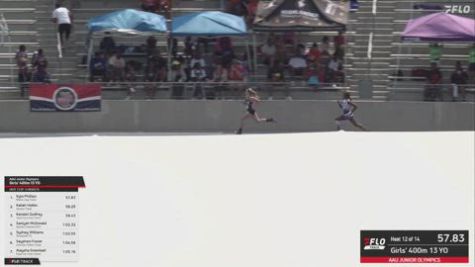 2026 AAU Junior Olympic Games - Youth Girls' 400m, Semi-Finals 13 - Age 13