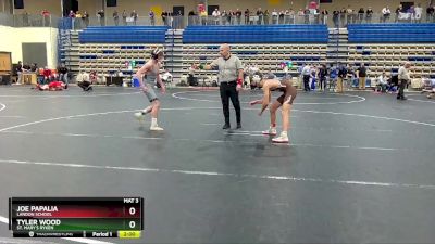 126 lbs Quarterfinal - Tyler Wood, St. Mary`s Ryken vs Joe Papalia, Landon School