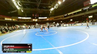 142 lbs Cons. Semi - Skyler Toth, Camp Verde Middle School vs Archer Dean, No Team