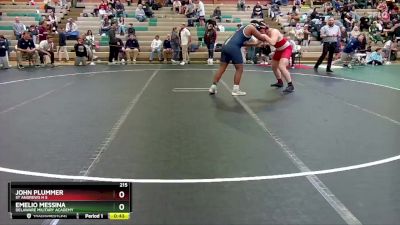 215 lbs Cons. Round 3 - John Plummer, St Andrews H S vs Emelio Messina, Delaware Military Academy