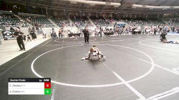 49 lbs Quarterfinal - Copper Dewey, Tulsa Blue T Panthers vs James Evans, Bartlesville Wrestling Club