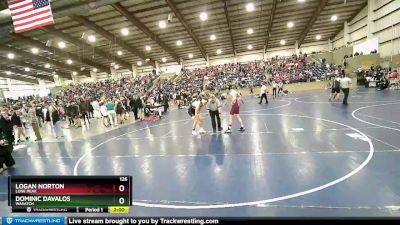 126 lbs Cons. Round 2 - Dominic Davalos, Wasatch vs Logan Norton, Lone Peak