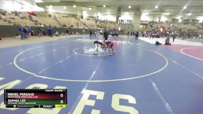 105 lbs Champ. Round 1 - Sophia Lee, Seymour Youth Wrestling vs Nikhel Persaud, Brentwood Wrestling Club