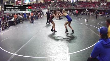 126 lbs Cons. Semi - Clara McLaughlin, Seward Wrestling Club vs Samantha Lara, CWO