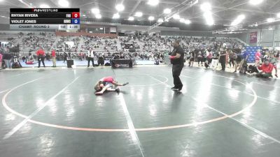 53 lbs Champ. Round 2 - Rhyan Rivera, FLOW Academy Hawaii vs Violet Jones, Honey Badger Wrestling Club
