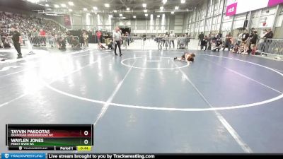 71 lbs Quarterfinal - Tayvin Pakootas, Okanogan Underground WC vs Waylen Jones, Priest River WC