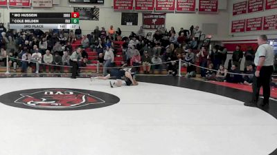 138 lbs 3rd Place - Mo Hussein, South Burlington vs Cole Belden, Fair Haven