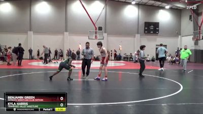 130 lbs Quarterfinal - Kyla Harris, Tennessee Valley Wrestling vs Benjamin Green, Patriots Wrestling Club-Dothan