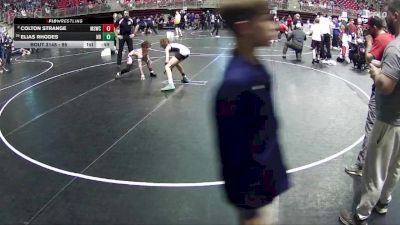 95 lbs Quarterfinal - Elias Rhodes, Nebraska Boyz vs Colton Strange, Millard South Wrestling Club