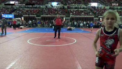 66 lbs 5th Place Match - Zoey Weliever, Riverton USA Wrestling vs McKenzie Maness, Bearcats Wrestling Club Helena