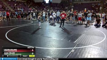 75 lbs Cons. Round 3 - Gage Miller, Pueblo West Storm Wrestling vs Julian Solano, Duran Wrestling Club