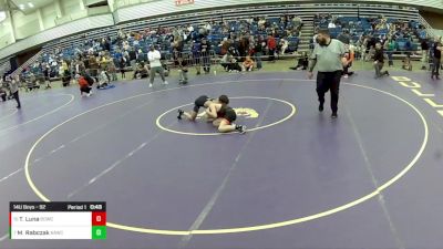 14U Boys - 92 lbs Champ. Round 2 - Maddux Rabczak, Alber Athletics Wrestling Club vs Teagan Luna, Beaver Dam Wrestling Club