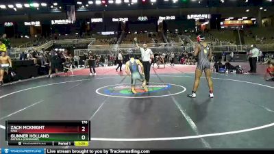 170 lbs Quarterfinal - Zach McKnight, Cass vs Gunner Holland, Osceola (Kissimmee)