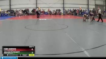 105 lbs Round 2 (6 Team) - Toby Shipman, Oklahoma Storm vs Brooklyn Pickett, Maryland Gold