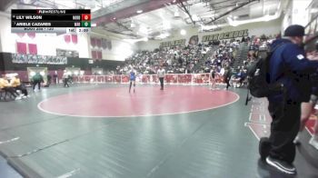 120 lbs Champ. Round 2 - Ariele Cazares, Warren vs Lily Wilson, Nordhoff