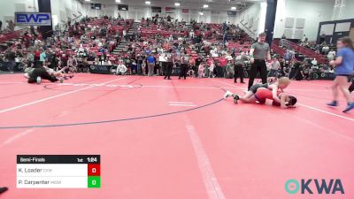 80 lbs Semifinal - Kendra Loader, Caney Valley Wrestling vs Paisleigh Carpenter, Midwest City Bombers Youth Wrestling Club