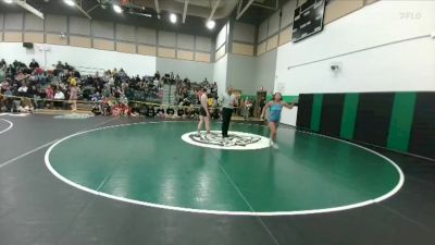 155 lbs Champ. Round 1 - Jaelah Blackburn, Wyoming Indian vs Peyton Reeves, Thunder Ridge