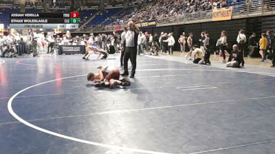80 lbs 7th Place - Josiah Verilla, Tyrone vs Ethan Woleslagle, Elizabeth Forward