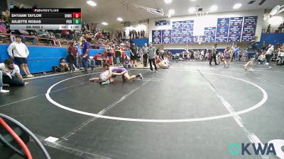 70-74 lbs Rr Rnd 2 - Shyann Taylor, El Reno Wrestling Club vs Juliette Rosas, Piedmont