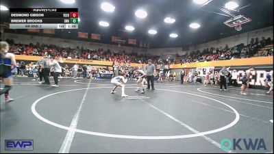 76 lbs Rr Rnd 3 - Desmond Gibson, Tecumseh Youth Wrestling vs Brewer Brooks, Shelton Wrestling Academy