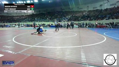 130 lbs Round Of 16 - Mason Myrick, Yukon vs Tony Reinart, Newkirk