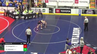 124 lbs Round Of 16 - Braxton Gingerich, Northern York vs Ryan Mitchell, East Stroudsburg