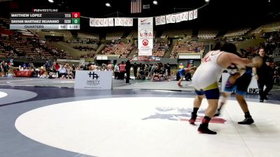 Junior Boys - 285 lbs Quarters - Matthew Lopez, Team Takedown vs Davian Martinez Bejarano, El Camino SSF High School Wrestling