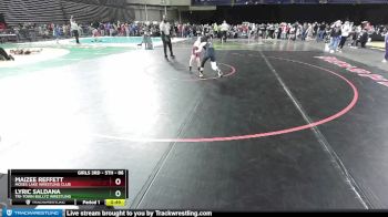 86 lbs Cons. Semi - Maizee Reffett, Moses Lake Wrestling Club vs Lyric Saldana, Tri-Town Bullyz Wrestling