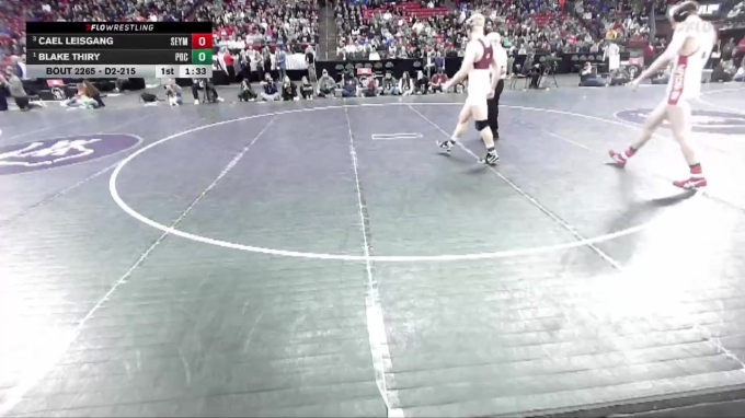 D2-215 lbs 1st Place Match - Blake Thiry, Prairie Du Chien vs Cael ...