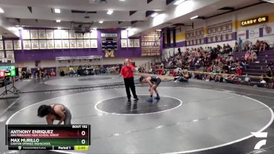 113 lbs Quarterfinal - Anthony Enriquez, San Fernando High School Wrest vs Max Murillo, Canyon Springs Highschool