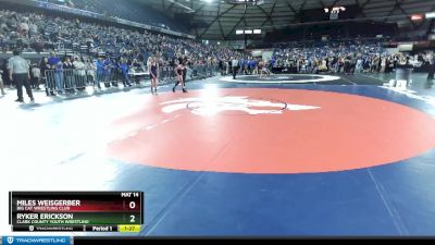 97 lbs Champ. Round 1 - Ryker Erickson, Clark County Youth Wrestling vs Miles Weisgerber, Big Cat Wrestling Club