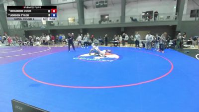 Junior Boys GR - 190 lbs Cons. Round 4 - Brandon Cook, OR vs Jorden Tyler, ID