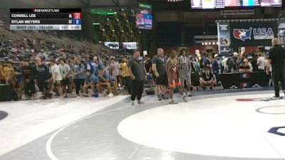 132 lbs Cons. Sub-rd Of 64 - Cordell Lee, Alabama vs Dylan Meyers, Connecticut