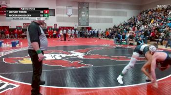145 lbs Quarterfinal - Waylon Thieke, LeSueur-Henderson vs Tucker Skluzacek, Tri-City United