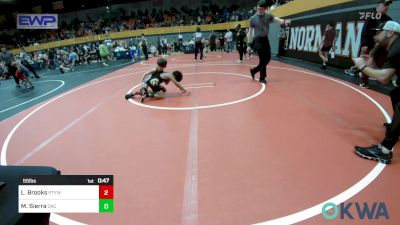 55 lbs Quarterfinal - Luke Brooks, Perkins vs Mateo Sierra, OKC Saints Wrestling