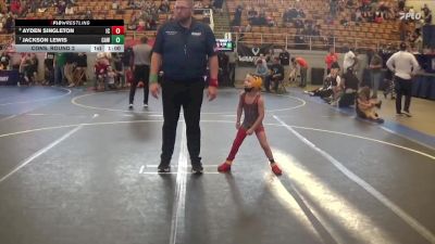 47 lbs Cons. Round 2 - Jackson Lewis, Clyde Amatuer Wrestling vs Ayden Singleton, Indian Creek