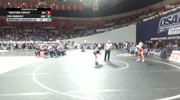 4A Boys 150 lbs Champ. Round 1 - Brayden Cooley, Seaside Boys vs Fox Wheatly, Marshfield Boys