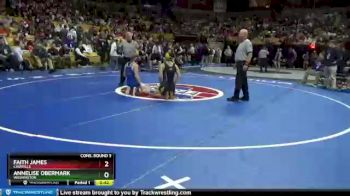 135 lbs Cons. Round 3 - Faith James, Cassville vs Annelise Obermark, Washington