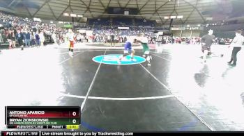 74 lbs Quarterfinal - Antonio Aparicio, UP Outlaw WC vs Bryan Zionskowski, Gig Harbor Grizzlies Wrestling Club