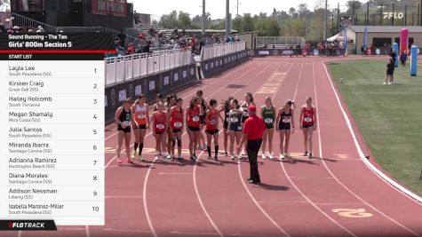 High School Girls' 800m, Prelims 1