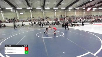 66 lbs Final - Dean Simpson, Durango Wrestling Club vs Cash Sanders, Stout Wrestling Academy