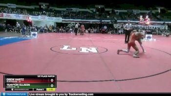 138 lbs Finals (2 Team) - Teavyon Ellison, Lafayette vs Drew Hartz, Gloucester