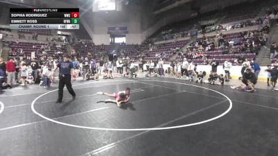 53-55.8 lbs Champ. Round 1 - Emmett Ross, Black Fox Wrestling Academy vs Sophia Rodriguez, Widefield Wrestling Club