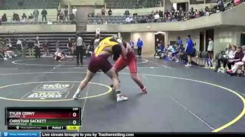 220 lbs Quarterfinals (8 Team) - Christian Sackett, Stewartville vs Tyler Cerny, Huntley