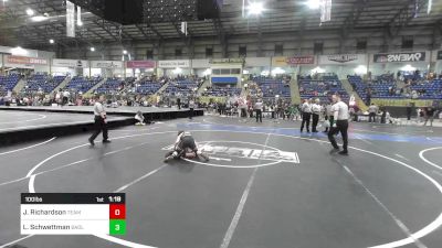 100 lbs Final - Jaxen Richardson, Team Garcia WC vs Lincoln Schwettman, Badlands Elite