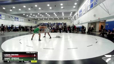 215 lbs Cons. Round 3 - Danny Venegas, Victor Villains Wrestling Club vs Logan Trevino, Church Boyz